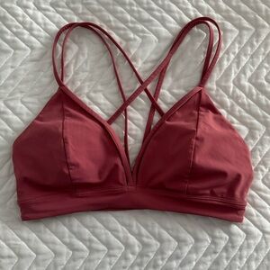 Lululemon Pushing Limits Swim Bikini Top Cherry Tint